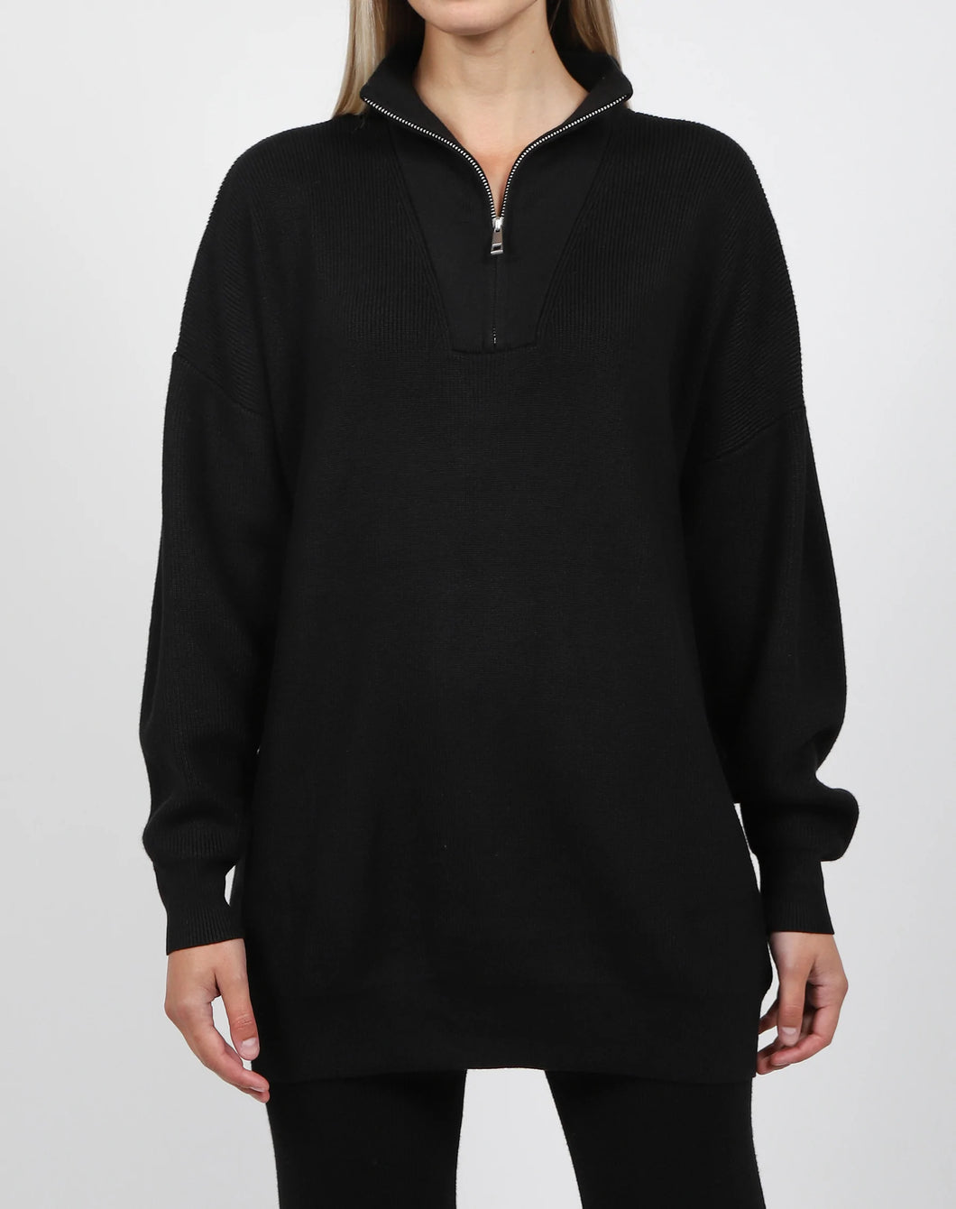 Brunette The Label Not Your Boyfriends Knit Half Zip