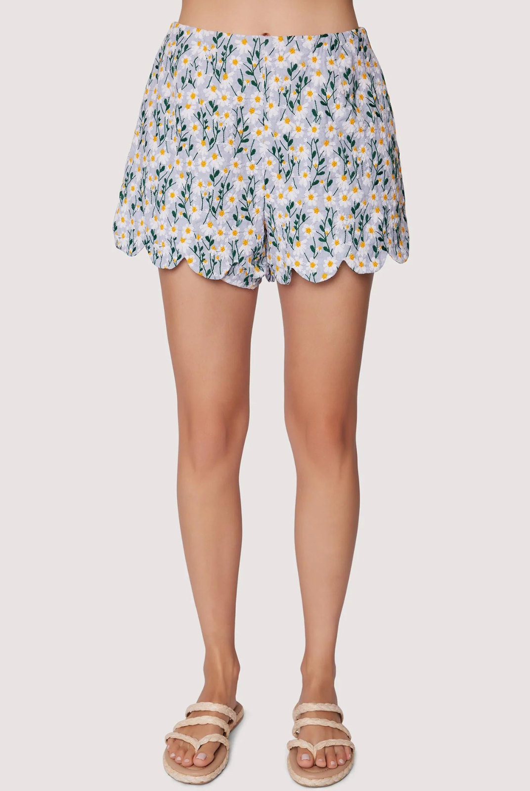 Lost + Wander Breath Of Youth Scallop Shorts. Introducing the Breath Of Youth Scallop Shorts, These floral embroidered shorts feature a delicate scallop detail and convenient side pockets. Made with a lightweight cotton blend fabric, these shorts are the perfect addition to your spring wardrobe.