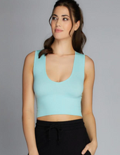 Load image into Gallery viewer, C’est Moi Bamboo Deep V Rib Top
