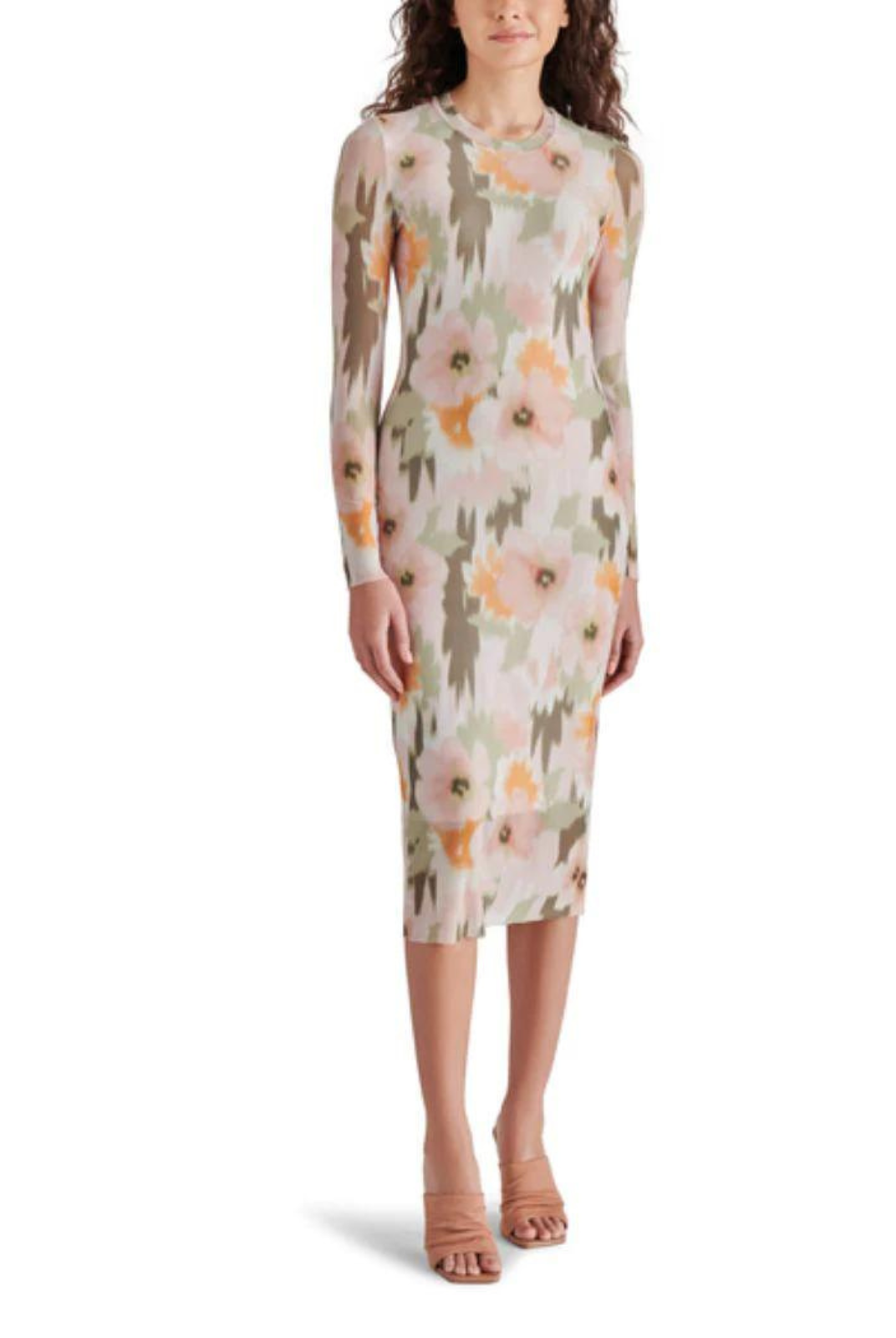 Steve Madden Hailee Dress. Elevate your vacation attire with the Steve Madden Hailee Dress in a beautiful olive color and sheer fabric. Its eye-catching print and lightweight material make it the perfect piece for any getaway. Bring some extra style to your vacation wardrobe with the Hailee Dress.