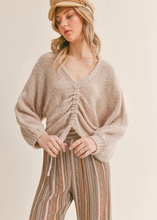 Load image into Gallery viewer, Sage The Label Home Bound Ruched Sweater
