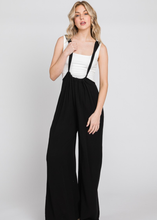 Load image into Gallery viewer, Raven Suspender Jumpsuit
