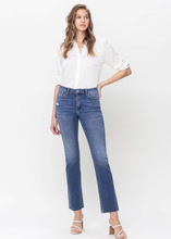 Load image into Gallery viewer, Flying Monkey High Rise Straight Jean W Raw Hem-Prudent
