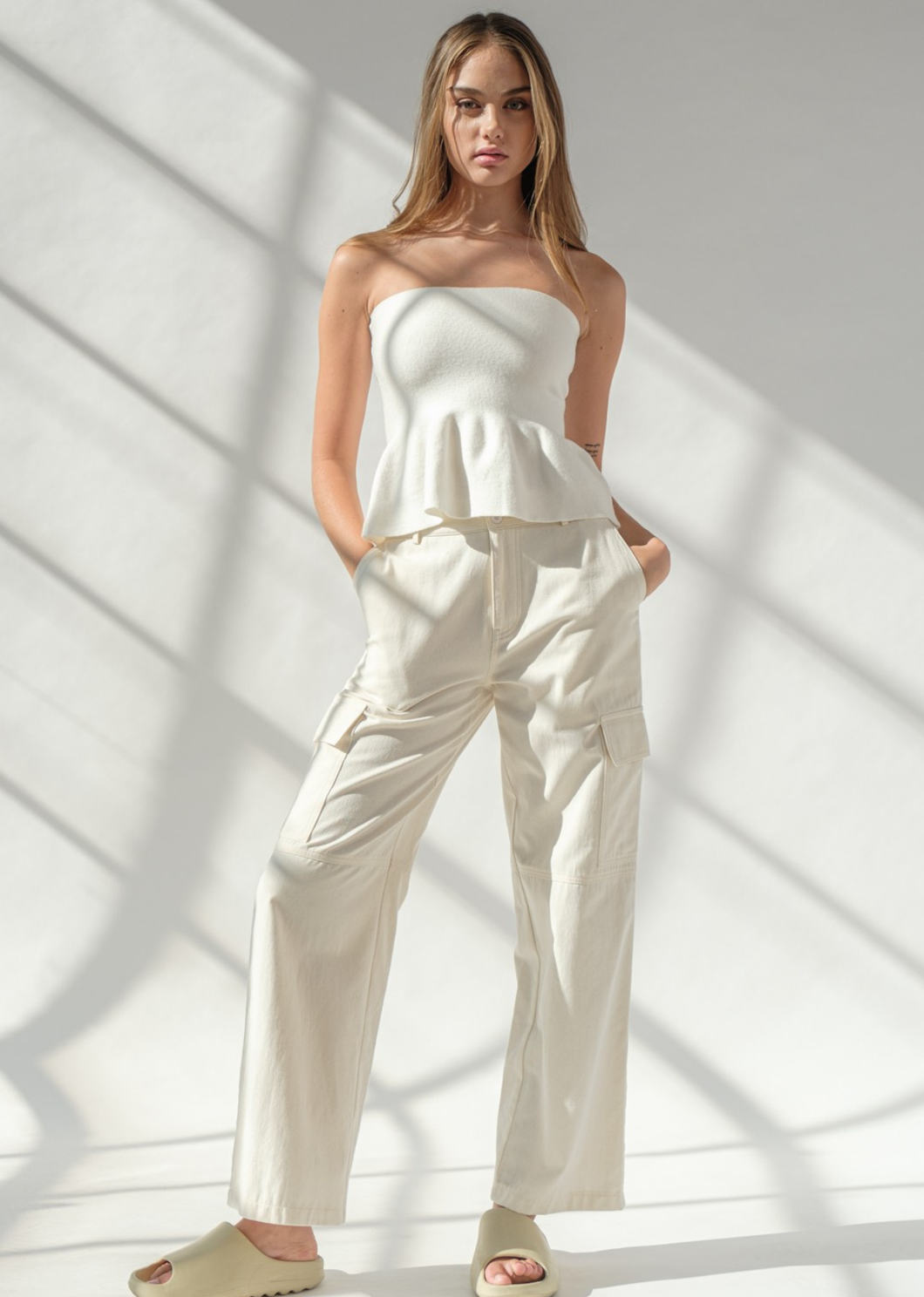 Harper Chambray Cargo Pant