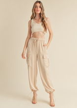 Load image into Gallery viewer, Sydney Satin Cargo Pants
