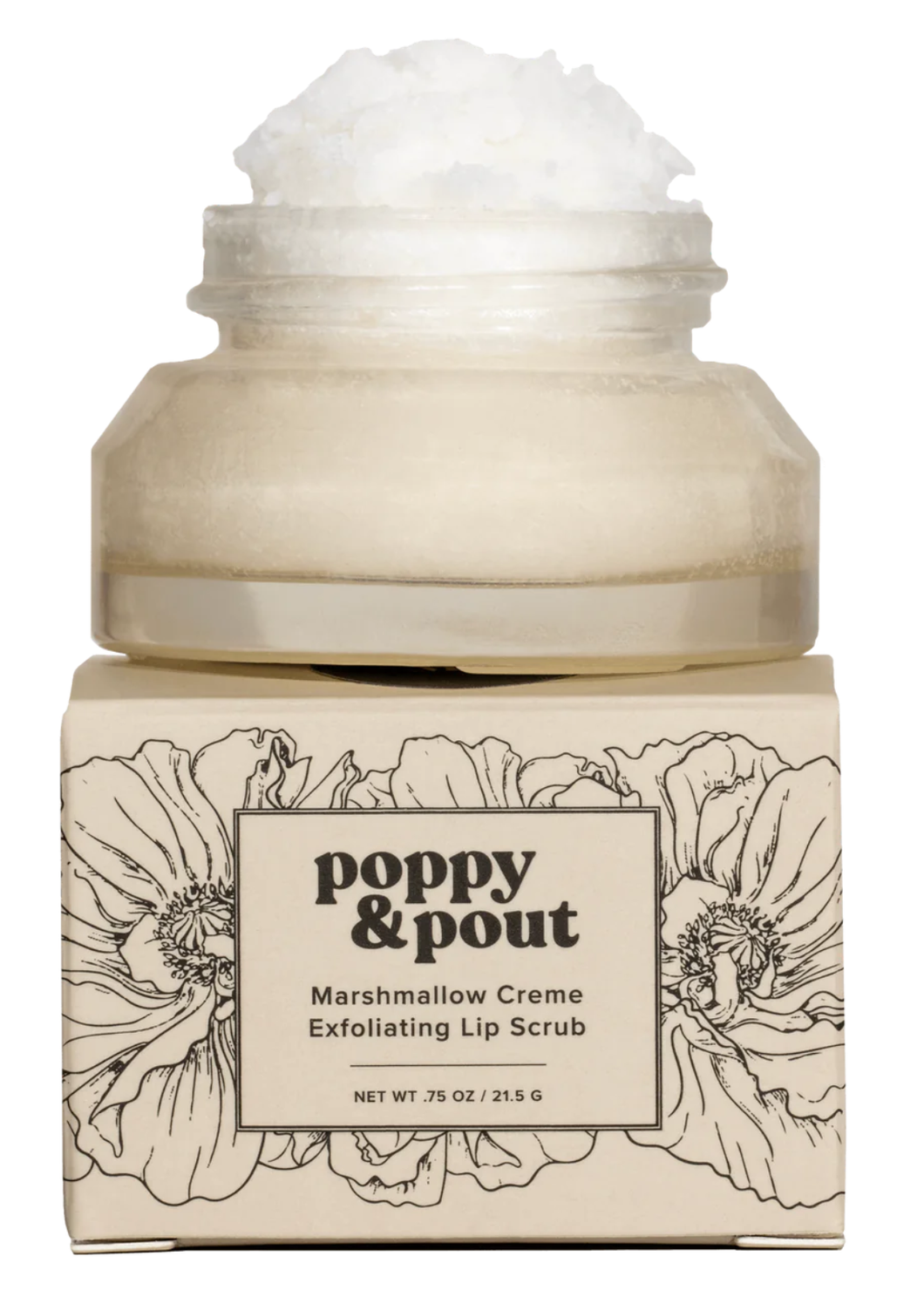 Poppy & Pout Lip Scrub, Marshmallow Creme
