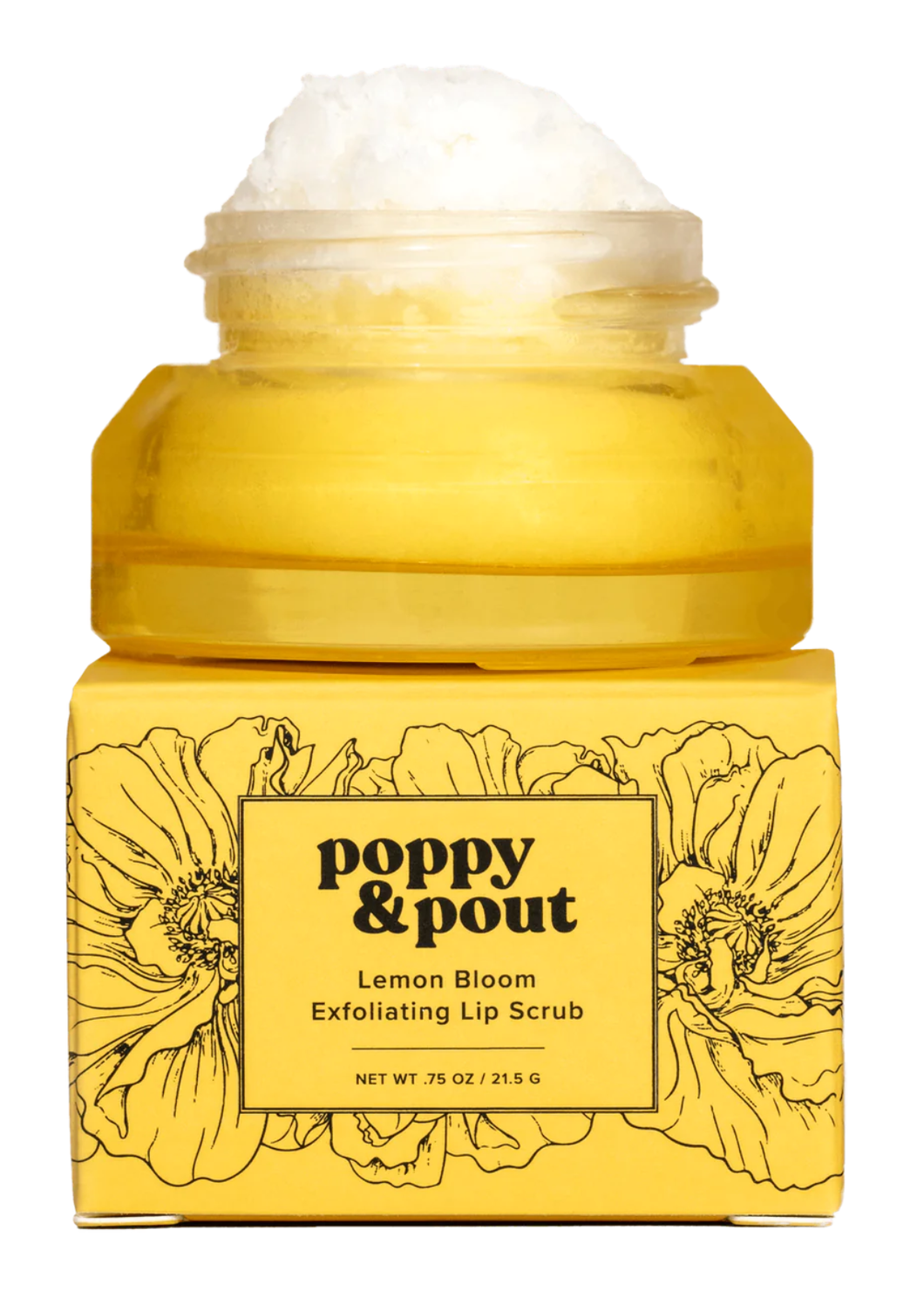 Poppy & Scrub Sugar Lip Scrub, Lemon Bloom