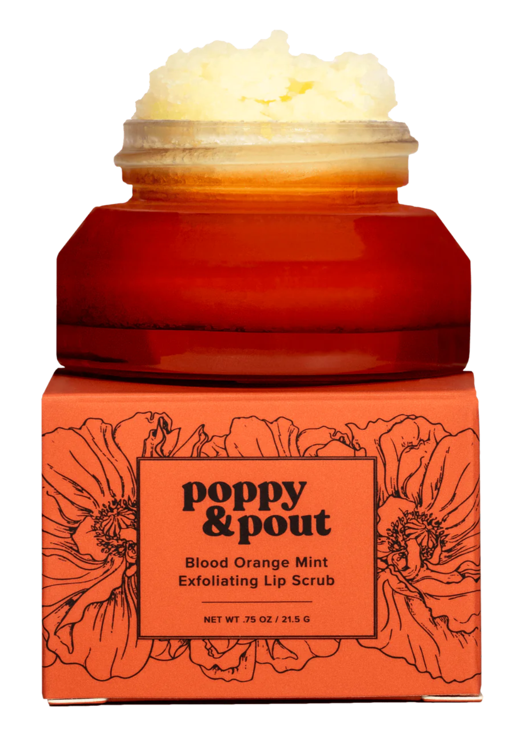Poppy & Scrub Lip Scrub, Blood Orange Mint