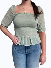 Load image into Gallery viewer, Kristi Smocked Top
